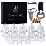 Ditind Cupping Therapy Set, 18 Pcs Cupping Set, Professional Cupping Kit for Massage Therapy, Portable Upgrade Cupping with Case, Pump Suction Cups for Cellulite Muscle Pain Relief Physical Therapy.