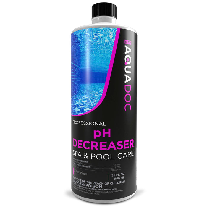 AquaDoc Spa pH Decreaser for Hot Tub - 32oz - Sodium Bisulfate Spa pH Down for Water Balance - Made in USA
