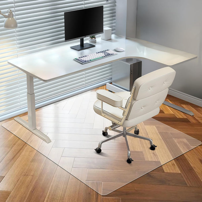 Vicwe Chair Mat for Hardwood Floor, 46” x 60” Large Office Chair Mats, Clear Floor Protector Mat, Easy Rolling Chair Mats for Office Home, Easy to Clean (Rectangle)
