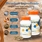 Dislafarm Transfer Factor Enhanced, 100 Natural Capsules, Immune Support - Transfer Factor from Cow Colostrum, Egg Yolk & Special Blend of Mushrooms
