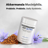 Codeage Akkermansia Muciniphila Probiotic Ultra - High-Potency 500M AFUs Akkermansia Probiotic Supplement - Enhanced Daily Probiotic & Prebiotic, 3-Month Supply, Gut Health Support - 90 Capsules