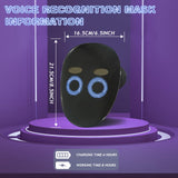 MOYACA Led Mask with Voice Recognition Gesture Sensing, Light up Shining Mask with Programmable App Customize Patterns, Lighted Glowing Mask for Halloween Xmas Costume Party