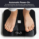 Wyze Smart Scale, Scale for Body Weight, Digital Bathroom Scale for Body Fat, BMI, and Heart Rate, Body Composition Analyzer with App, Batteries Included, Bluetooth, 400 lb, Black