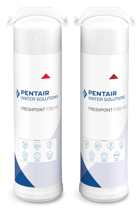 Pentair FreshPoint F2B1/F2B2 Replacement Filter Cartridges, Carbon Water Filter, PFAS Water Filter, NSF Certified to Reduce PFOA/PFOS, 675 Gallon Capacity (Set of 2)