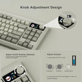 XVX Retro 75% Keyboard with TFT Smart Display&Knob, M87 Pro Bluetooth 5.1/2.4GHz/USB-C Wireless Mechanical Gaming Keyboard, Hot Swappable Custom Keyboard, Pre-lubed Switches, RGB Keyboard for Mac/Win