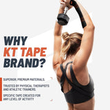 KT Tape, Pro Synthetic Kinesiology Athletic Tape, 150 Count, 10” Precut Strips, Stealth Beige