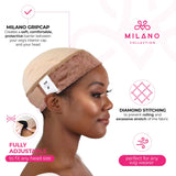 MILANO COLLECTION Wig Grip Cap for Women | Stocking Dome Cap with Built In Elastic Headband | Non Slip Wig Gripper Accessories for Keeping Wigs Lace Front In Place, Nude, 1 Pack, One Size