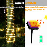 Solar Rope Light 3 Pack 39 FT 100 LEDs IP65 Waterproof Outdoor LED ‎Solar Outdoor Lights for Party Garden Yard Home Wedding Christmas Halloween Holiday Tree Decoration Lighting(3 Pack)