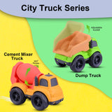 Aigitoy Dump Truck Toys for 3-5 Year Old Boys, BPA Free, Phthalates Free, PVC, Dump Truck, Mixer Cement, Easter Basket Christmas Birthday Gifts for 3 4 5 Year Boy Girl. Dishwasher Safe