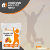 BulkSupplements.com Papaya Seed Powder - from Carica Papaya Seeds, Papaya Powder - Papaya Digestive Support, Gluten Free & Sugar Free, 500mg per Serving, 500g (1.1 lbs)