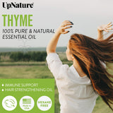 UpNature Thyme Essential Oil - 100% Natural & Pure, Undiluted, Premium Quality Aromatherapy Oil - Calms and Soothes Skin, 4oz