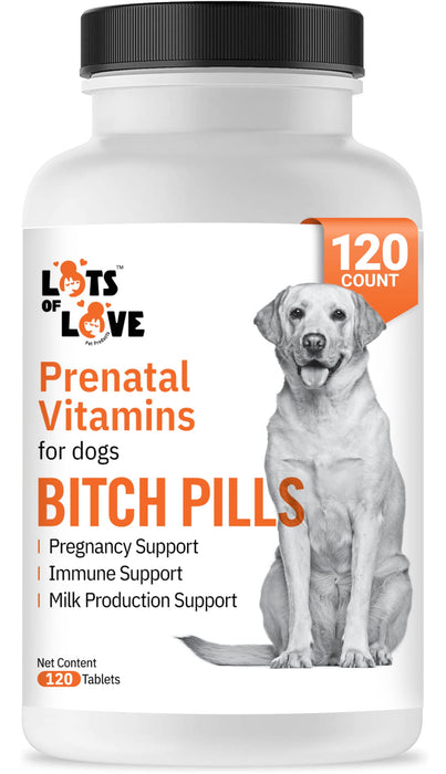 Bitch Pills | Dog Prenatal Vitamins | Prenatal Vitamins for Dogs | Prenatal for Dogs | Thomas Pet Earlier | 120 Tablets