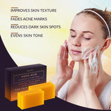 VALITIC Kojic Acid Vitamin C and Retinol Soap Bars with Turmeric for Dark Spot - Original Japanese Complex Infused with Collagen, Hyaluronic Acid, and Vitamin E (4 Pack)