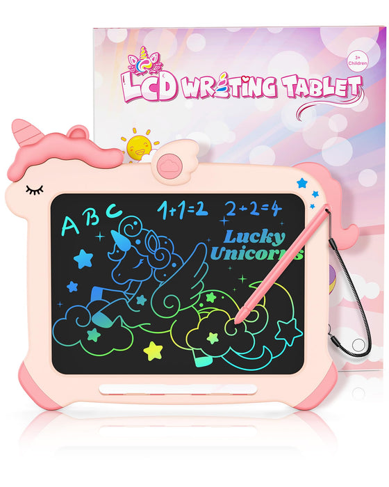 bravokids LCD Writing Tablet for Kids,Toys for 2 3 4 5 6 Year Old Girl Gifts,8.5 Inch Toddler Doodle Board Drawing Tablet, Unicorn Toys, Christmas Birthday Gifts (Pink)