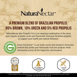 NaturaNectar Trio Bee Propolis | NSF Contents Certified | Premium Brazilian Propolis | Ethical Beekeeping & Naturally Sourced | 60 Capsules