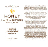 EARTH TO SKIN Honey Manuka Anti-Aging Face Cleanser, Cleanses, Balances & Hydrates, Daily Face Wash for All Skin Types (4.7 Fl Oz)