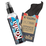 Koala Eyeglass Lens Cleaner Spray Kit | (1x) Glasses Cleaner Bottle + (1x) Microfiber Cloth | Alcohol Free Eyeglasses, Screen, and Camera Cleaning Kit | Made in USA (2 Piece Set)