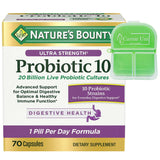 Natures Bounty Probiotic 10, Ultra Strength Daily Probiotic Supplement, 70 Capsules (Pack of 1)