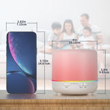 Small Essential Oil Diffuser 2 Pack 200 ML Ultrasonic Cool Mist Humidifiers and Aromatherapy Diffuser 2in1 7-Colors Night Light ，Auto Shut-Off Suitable for Home Bedroom Living Room Office