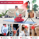 wolezek Red Light Therapy with Stand for Face and Body, New 18 LEDs Red Light Therapy Lamp with 660nm Red and 850nm Near-Infrared Combo Wavelength Bulb, Included 15"-61" Adjustable Tripod