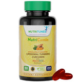 Nutritunes NutriCumin 1000mg Liposomal Turmeric Curcumin with NovaSOL (60 Softgels) | for Joint Health - Non-GMO, GMP-Certified, and Allergen Free