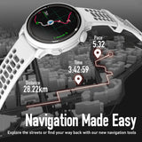 COROS PACE 2 Sport Watch GPS Heart Rate Monitor, 20 Days Long Battery Life, Barometer, Lightweight, Strava, Training Plan, Navigation, Sleep Track, Swim, Bike, Run, Strength, Treadmill-White Silicone