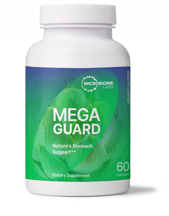 Microbiome Labs MegaGuard - Artichoke Leaf + Ginger Extract to Support Digestive Health - Daily Gut Health Supplement for Occasional Bloating Relief (60 Capsules)