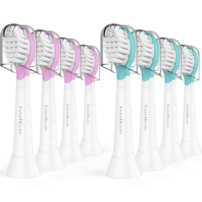 Kids Replacement Heads for Philips Sonicare: 3+ Years Old Children Soft Electric Toothbrush Compact Child Brush Head for Boys Girls, Pink & Blue 8 Pack