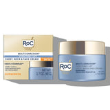 RoC Multi Correxion 5 in 1 Chest, Neck, and Face Moisturizer Cream with SPF 30, for Neck Firming and Wrinkles, Vitamin E & Shea Butter, Oil Free Skin Care, 1.7 Ounces