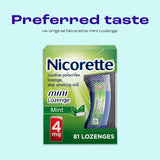 Nicorette 4 mg Mini Nicotine Lozenges to Quit Smoking - Mint Flavored Stop Smoking Aid, 81 Count