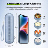 [2 Pack] Zannaki Metal Travel Pill Organizer, Portable Waterproof Weekly Pill Box, Large Aluminum Alloy Pill Case Container, BPA Free 7 Day Daily Medicine Organizer Holder for Vitamin, Supplement