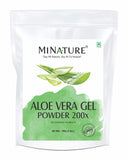 Aloe Vera Gel Powder 200x by mi Nature | Natural and Pure | Aloe Barbadensis | 100g (3.5oz) | Highly Concentrated (200x) | Digestive Support | Suitable for Cosmetic formulations