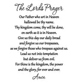 VWAQ The Lord's Prayer Bible Wall Decal Our Father Vinyl Wall Art Scripture Quote Faith Home Christian Decor Stickers