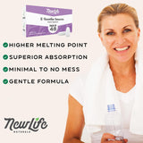 NewLife Naturals Vitamin E Suppositories 38IU - Vaginal Dryness Irritation Menopause Support - All Natural Estrogen Free Feminine Care - 48 Inserts