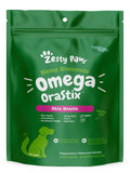 Zesty Paws OraStix for Dogs – Omega Dental Sticks with Hemp Salmon Krill Oil Bone Broth Anti Itch Skin Coat Care Hip & Joint Health Heart Immune System Support Dog Tartar Teeth Cleaning 25oz