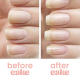 CAKE Power Boost Nail Strengthener & Nail Polish Duo: Color "French Connection - Keratin, Vitamin E, & Biotin Enriched, Nail Growth & Nail Hardener, (1 FL oz) CAKE Nail Treatment & Color