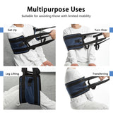 Nutscapt Transfer Sling Transfer Belts Senior Home Care,Strong Straps and Two Sets of Soft Rubber Handles Body Mobility Aid for Patients,Seniors Disabled, Elderly, Injured (Dark Blue, 35in*9.5in)