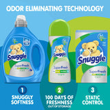 Snuggle Liquid Fabric Softener, SuperFresh Original, Eliminates Tough Odors, 2X Concentrated, 150 Loads (Packaging May Vary)