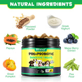 Probiotics for Dogs Digestive Health, Digestive Probiotic Soft Chews for Dogs, Dog Probiotics and Digestive Enzymes, 120 Dog Probiotics Chews Omega-3 & 6, Vitamin, Improve Digestion, Immunity