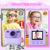 Upgrade Kids Camera Instant Print for Boys and Girls, 1080P HD Dual-Lens Selfie Digital Camera with Print Paper & 32G Card, Christmas Birthday Gifts Toys for Toddler and Teenagers Age 3-16 Years Old