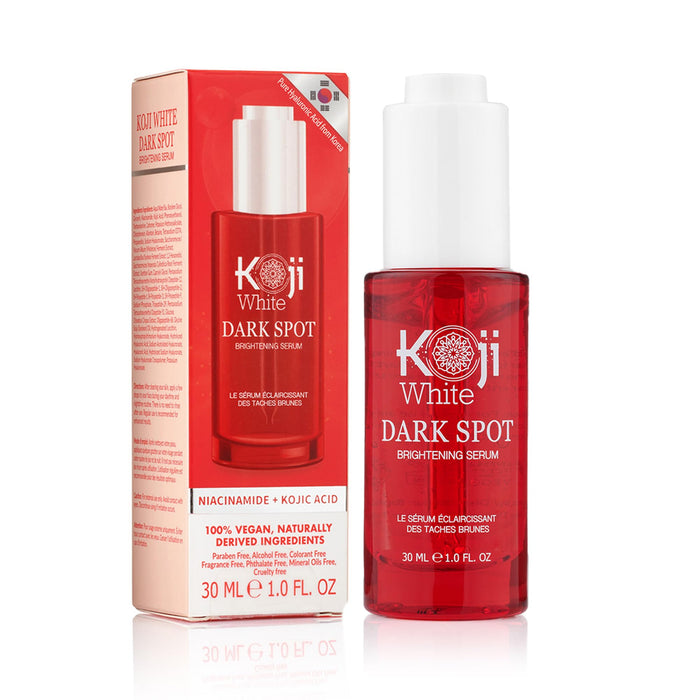 Koji White Dark Spot Brightening Serum For Face with Kojic Acid, Niacinamide, 8X Hyaluronic Acid from Korean for Face Moisturizer, Hydrating, Nourishing - Uneven Skin Tone, Vegan 1 Fl.Oz