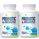 Probiotics for Women and Men, 300 Billion CFU Probiotics from 12 Strains Probiotic, Organic Prebiotics Blend, Shelf Stable Probiotic Supplement for Gut Immune & Digestive Health, 120 Capsules