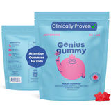 Genius Focus Gummies - Kids Focus Gummies for Increased Attention Natural Herbal Brain Gummies - Vegan, Gluten-Free, Sugar-Free with Bacopa, Gotu Kola, Rhodiola - 60 Gummies