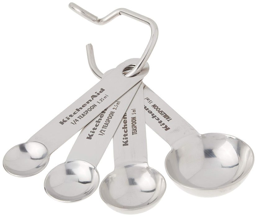 KitchenAid Set of 4 Stainless Steel Measuring Spoons, small