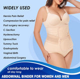 Moolida Abdominal Binder Post Surgery Postpartum Belly Band Belly Wrap Hernia Belt Stomach Compression Wrap C-Section,Nude,XL