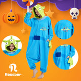 ressber Unisex Adult Onesie Pajamas Animal One Piece Halloween Costume Christmas Sleepwear Jumpsuit (Aliens, X-Large)