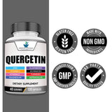 American Standard Supplements Quercetin 1000mg Per Serving with Zinc, Vitamin C, Vitamin D3, Magnesium, Elderberry, Echinacea, Turmeric, Astragalus - Gluten Free, Non-GMO, 120 Capsules, 40 Servings