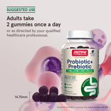 Jarrow Formulas Probiotic+ Prebiotic 2 Billion Live Cells Supplement, Digestive Health and Immune Support, 90 Blackberry Flavor Probiotic+ Prebiotic Gummies, 45 Day Supply