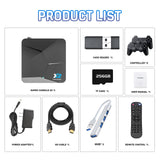 Kinhank 256G Super Console X2 with 100,000+ Classic Games,Retro Video Game Consoles Compatible with 60+ Classis Emulators, S902X2 Chip, Android TV 9.0&Emuelec 4.5 Systems in One, 2 Controllers