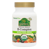 Natures Plus Source of Life Garden Certified Organic B Complex - 60 Vegan Capsules - Complete Vitamin B Supplement, Energy Booster - Vegetarian, Gluten-Free - 30 Servings